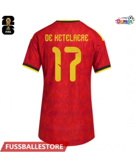 Günstige Belgien Charles De Ketelaere #17 Heimtrikot Damen WM 2026 Kurzarm